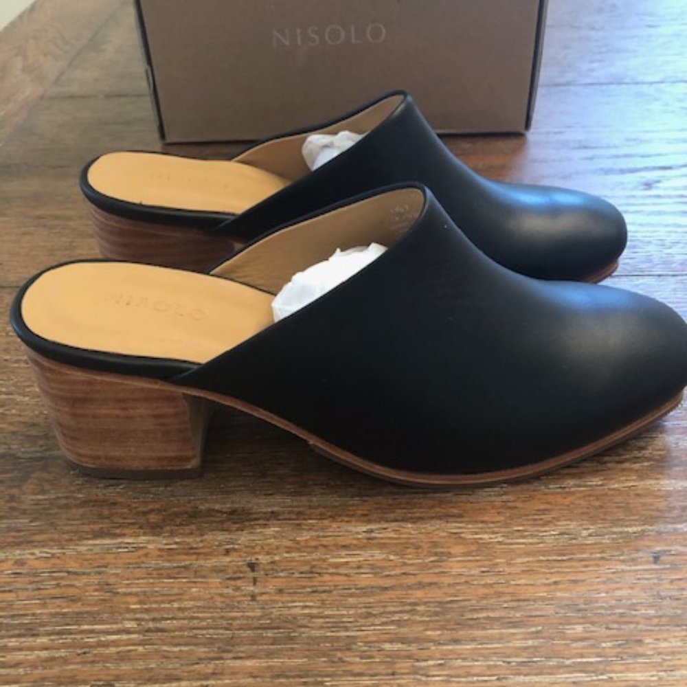 Nisolo All-Day Heeled Mule Black